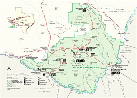 Map of Big Bend National Park